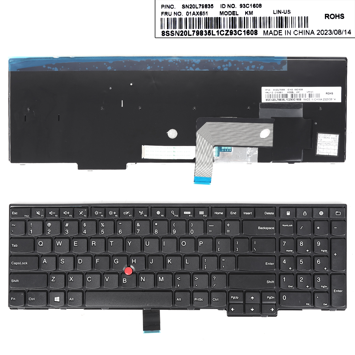 Picture of New Replacement Laptop Keyboard For ThinkPad E531 T540 BLACK(  Without  foil  ) US Layout